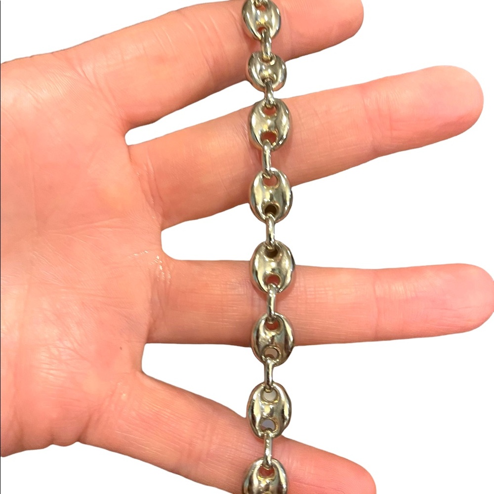 Vintage sterling silver 925 mariner link chunky bracelet